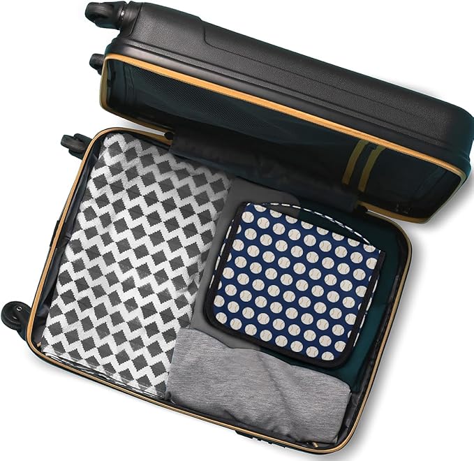 Travel Toiletry Bag for Women & Men Baseball Sports Blue Hanging Cosmetic Organizer Portable Waterproof Makeup Case Make Up Bag with Compartments Travel Essentials for Bathroom Shower