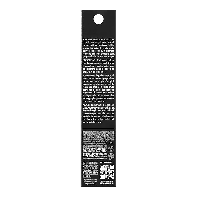 e.l.f. H2O Proof Inkwell Eyeliner Pen, High-pigment, Waterproof Liquid Eyeliner, Delivers A Matte Finish, Vegan & Cruelty-free, Navy Baby
