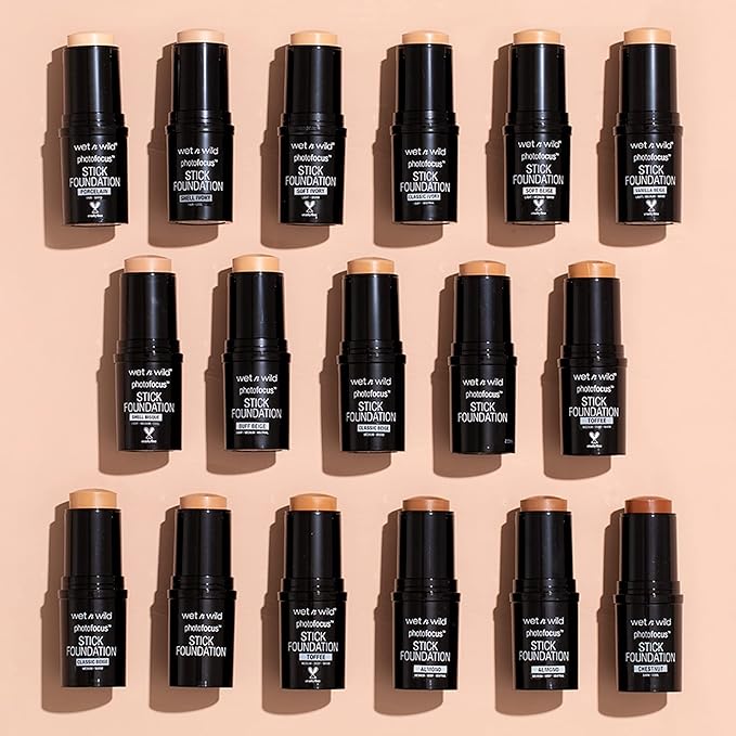 wet n wild Photo Focus Matte Foundation Stick Makeup, Classic Ivory | Vegan & Cruelty-Free