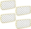 4 Pieces Mini Zipper Nylon Mesh Pouch, Mesh Cosmetic Bags Makeup Bags, Multipurpose Travel Toiletry Bags for Office Supplies and Travel Accessories (Heart Print-Beige, M)