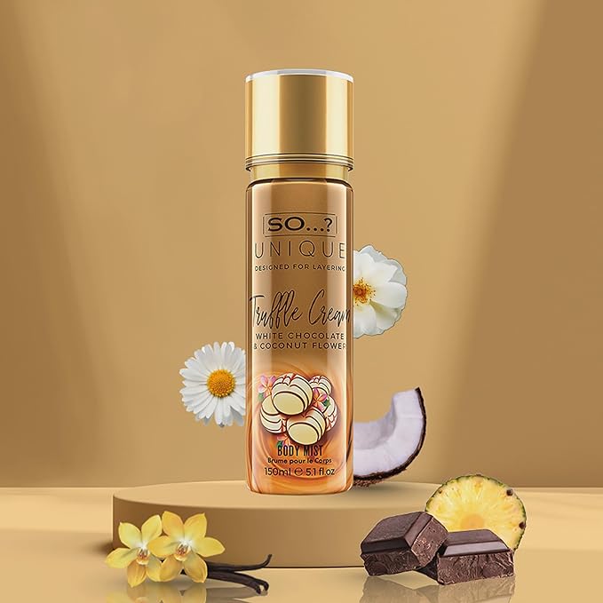 So...? Unique Body Mist - Truffle Cream for Women - 5.1 oz Body Mist - Pack of 2