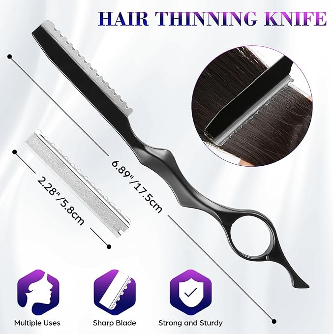 Hair Cutting Scissors Professional 6.89 inch Barber Scissors Multifunctional Salon Thinning Scissors Straight Shears Tools for Mother Father Friends' Christmas Gift