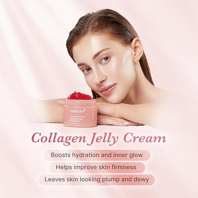 medicube Pink Glow Home Care Duo: PDRN Pink Peptide Toner and Collagen Jelly Cream (110ml)