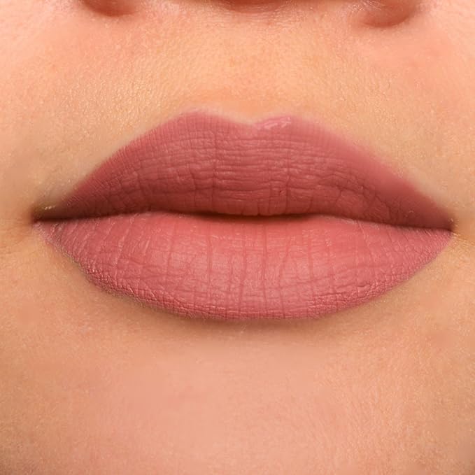 pūrlisse Velvet Crush Long Lasting Lipstick - Matte Finish Hydrating Lipstick - Enriched with Bakuchiol, Mango Seed & Shea Butter to Soften & Smooth Lips - Pinky Nude (0.12 oz)