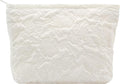 Makeup Bags for Purse Zipper Cosmetic Pouch Large Travel Canvas Make Up Organizer Tool Pouch for Women and Girls,Flower Ivory