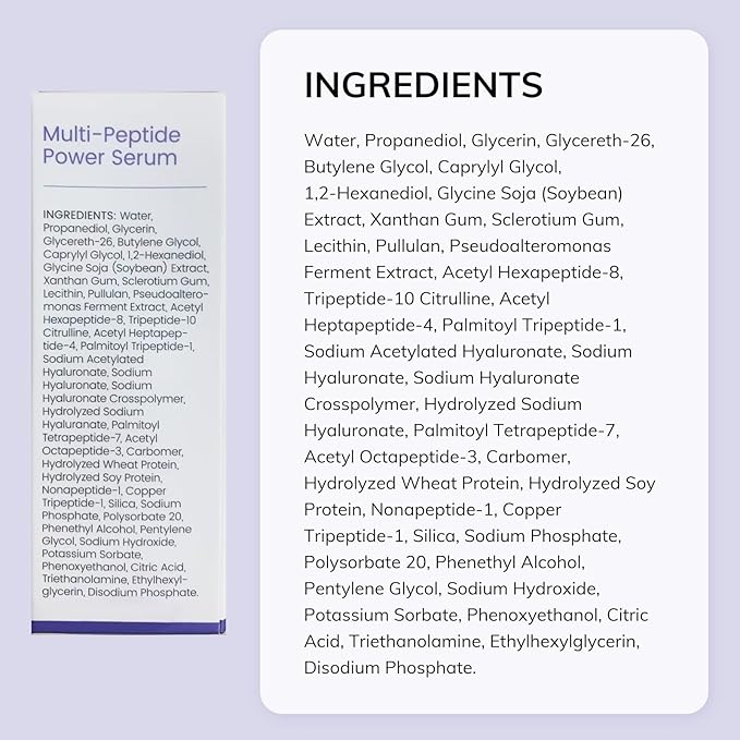 Dermasof Multi Peptide Power Serum for Face with Copper Peptides, Anti Aging, Firming and Lifting, Reduce Fine Lines and Wrinkles, Boost Collagen, Hydration, Barrier Repair, For All Skin Types 30mL