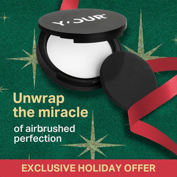 Y'OUR HD-Perfect Matte Pressed Powder | Soft Focus & No Flashback Finishing for All-Day Oil Control | Blurs Pores & Fine Lines | Talc-Free, Translucent for All Skin Tones