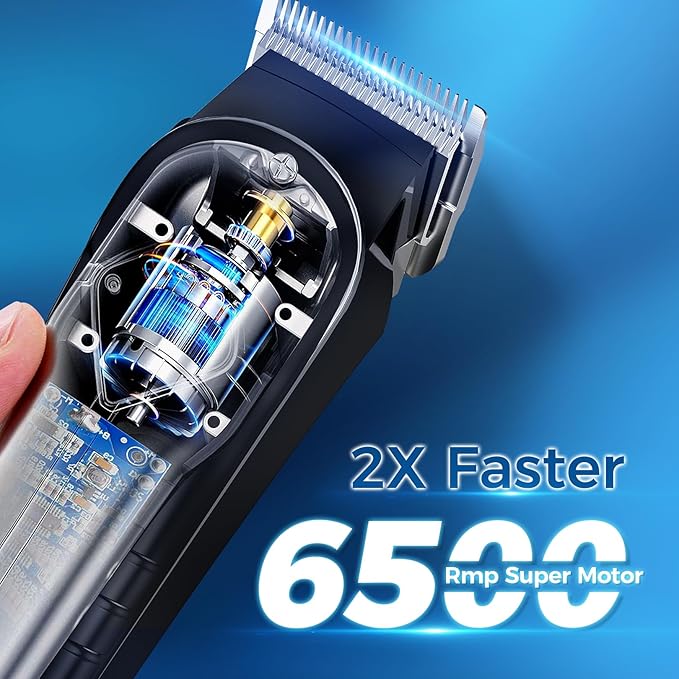 Chicclly Professional Hair Clippers for Men&Women, Low Noise Hair Cutting Kit with 10 Color Combs, LED Display, Gifts for Men, 5H Cordless Clippers and Trimmers Set with Scissors,Cape