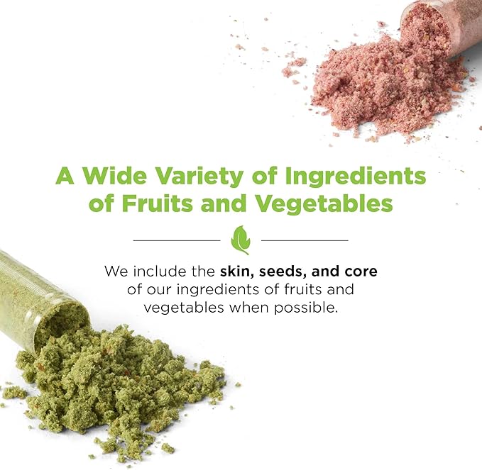 Balance of Nature Fruits and Veggies Supplements - Whole Fruit and Vegetable Ingredients for Women, Men, and Kids - 90 Fruit Capsules, 90 Veggie Capsules - 1 Set