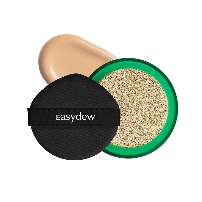 Easydew Mela B Toning Ampoule Cushion Refill - 2-in-1 Korean Skin Care & Face Beauty Makeup - Age-Defying Full Coverage Cushion Foundation with Niacinamide & Hyaluron-Vital C 0.45 oz (#21 Beige)