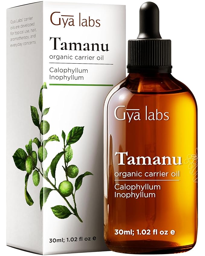 Gya Labs Tamanu Carrier Oil - 1 Fl Oz - for Hair, Skin, Face, Scalp & Body Massage