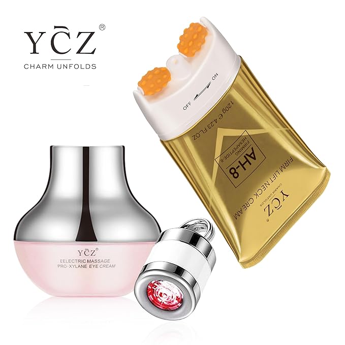 Ycz Neck-Eye Care Tightening & Revitalizing Set -Smooth of Fine Lines, Eye & Neck Treatment, Skin Moisturizer, Deep Moisturizing Skincare
