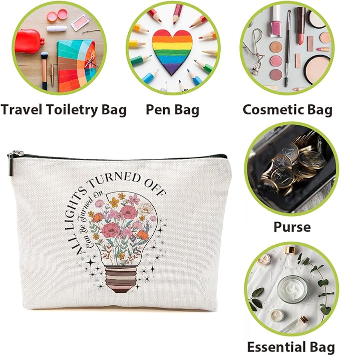 Inspirational Gifts Makeup Bag, Positive Affirmations Cosmetic Bag, Organizer Zipper Pouch Boss Day Mothers Day Birthday Motivational Gifts for Women Friends Sister Coworker Bestie