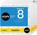 Simply 14x20x1 Air Filter, Merv 8, MPR 600, 12 Pack, Furnace Air Filter by SimplyFilters