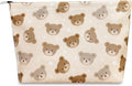 STARDW Cute Makeup Bag Aesthetic Cosmetic Bags for Women Girls, Travel Toiletry Bag Large Capacity Zipper Makeup Pouch, Purse Organizer Pouches,Canvas Lining (Baby Bear)