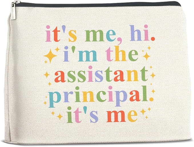 Makeup Bag Assistant Principle Gifts for Women, Assistant Principal Appreciation Gift in My Assistant Principal Era Cosmetic Bag Zipper Makeup Pouch