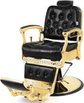 Artist hand Barber Chair Salon Chair Spa Equipment Vintage Heavy Duty Barber Chair(Gold)