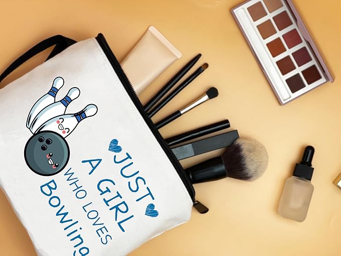 Bowling Accessories,Bowling Party Favors,Birthday Gift for Women,Bowling Cosmetic Makeup Bag,Woman Gifts for Birthday,Gifts for Teen Girls,Sister Birthday Gifts,Christmas