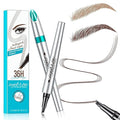 Microblading Eyebrow Pencil, Eyebrow Pen with an Upgrade Micro-Fork Tip Applicator, Waterproof Microblading Brow Pen,Last All Day, Brow Pencil for Natural Looking Brows Makeup (Dark Brown)