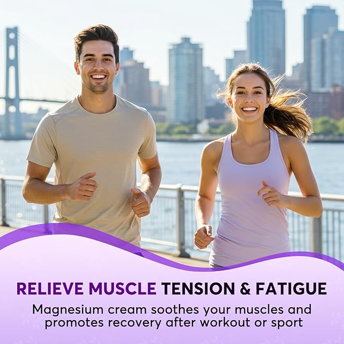 Topical Magnesium Lotion Cream for Sleep: Natural Magnesium Body Butter for Sweet Sleep/Leg Cramps/Feet/Arms/Muscle Pain Relaxation - Calm Moisturizing Day & Nighttime Cream for Women and Men 4 oz