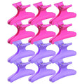 Ondder Purple Hot Pink Butterfly Hair Claw Clips for Styling & Sectioning - Pro Clamp Clips for Makeup, Cutting & Coloring - Hair Accessories for Women & Girls