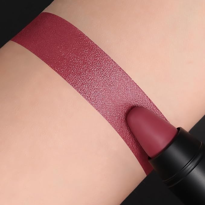 FOCALLURE Ultra Chic Lipstick,Rich Vitamin E Lip Crayon,Lightweight Color without Drying or Fading,Long Lasting Waterproof Lips Makeup,DEL RIO