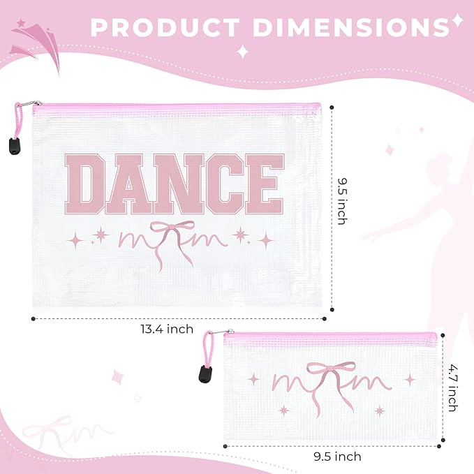 2 Pcs Cheer Bag Cheer Makeup Bag Gifts Zipper Pouch Snack Makeup Case Cheerleader Accessories Bags Bulk for Cheerleading Party Supplies