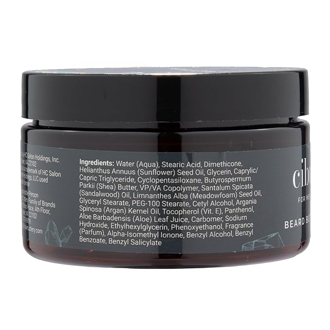 CIBU for Men Beard Butter 4oz - Hydrating Beard Moisturizer for Men to Tame Flyaways and Coarse Hair - Beard Softener with Aloe, Shea Butter, Sandalwood, Sunflower, and Jojoba Oil