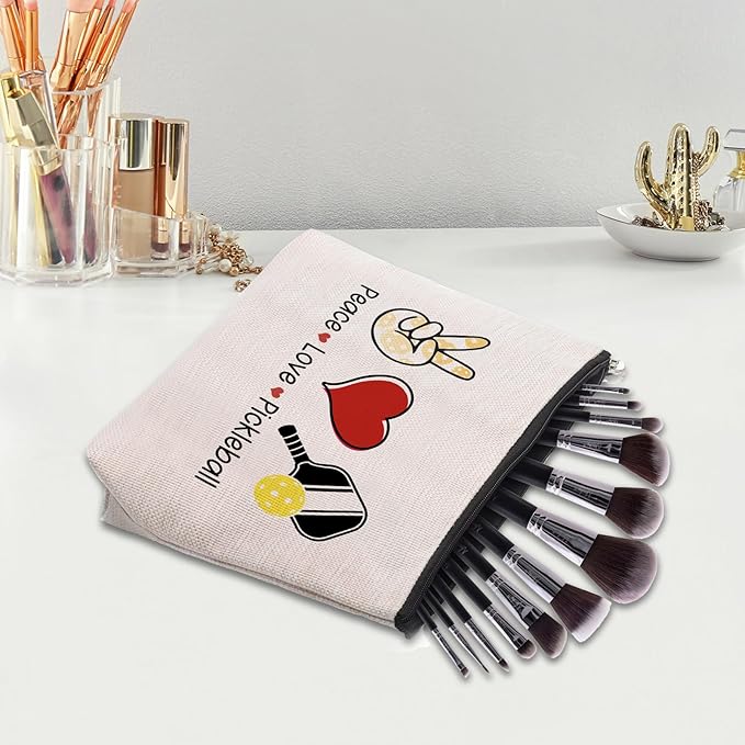 Ball Gifts for Women Ball Player Makeup Bag, Gifts for Ball Lover Makeup Zipper Pouch Bag, Ball Lover Accessories Gift For Women