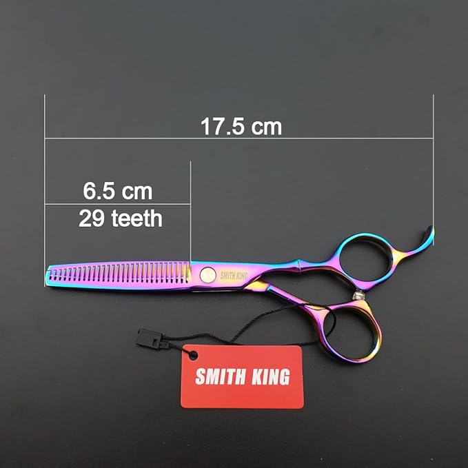 6.0 Inches Professional hair cutting thinning scissors set with razor (Rainbow)