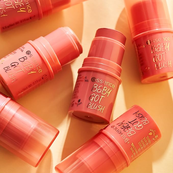 essence | Baby Got Blush (30 | Rosé All Day) | Easy to Apply & Blend Pigmented Cream Blush Stick | Vegan & Cruelty Free | Free From Gluten, Parabens, Alcohol, & Microplastic Particles