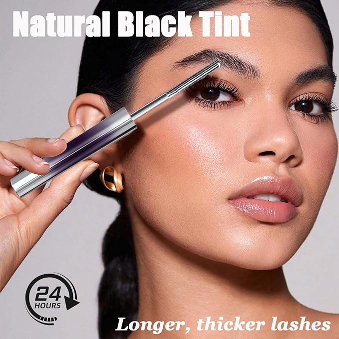 2 PCS Iron Wand Mascara, Metal Wand Mascara, 3D Curling Metal MascaraWand, Clump-Free, Waterproof & Smudge-Proof Formula For Naturally Long, Thick Lashes