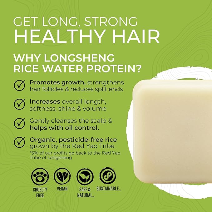 Viori Hidden Waterfall Conditioner Bar Made with Rice Water - Handcrafted All Natural Organic Conditioner