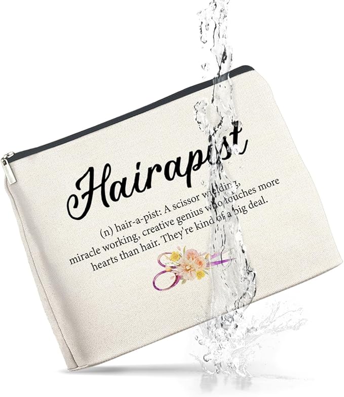 Hairstylist Makeup Bag Gifts for Hair Stylist Hairdresser Hairapist Cosmetic Bag Zipper Makeup Pouch