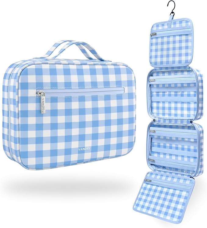 VANDEL Waterproof Hanging Toiletry Bag for Travelling, Hanging Makeup Bag, Cosmetic Travel Bags for Women Travel Toiletry Bags, Makeup Case Toiletries Organizer Hygiene Bathroom Shower Caddy