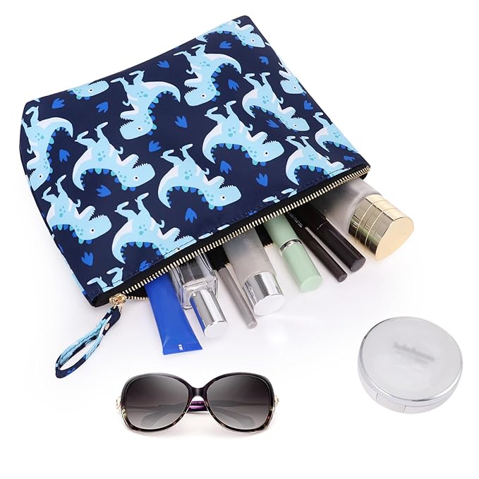 Travel Cosmetic Bag Anti-water Makeup Case Small Pouch Gift Women, Dinosaur