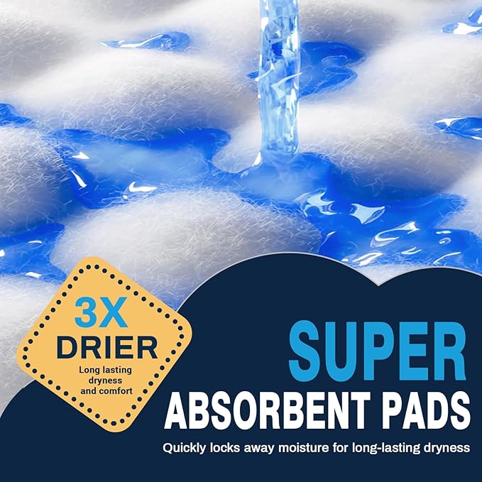 AAY Disposable Bed Pads 30"X36" (50pcs) Tear-Resistant Cloth Backing Underpads Super Absorbent Pee Pads Extra Large Premium Chucks for Adults Incontinence Pads Waterproof for Elderly, Kids or Puppy