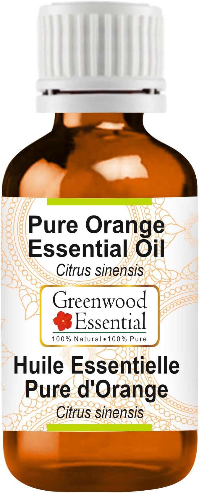 Greenwood Essential Pure Orange Essential Oil (Citrus sinensis) Steam Distilled 10ml (0.33 oz)