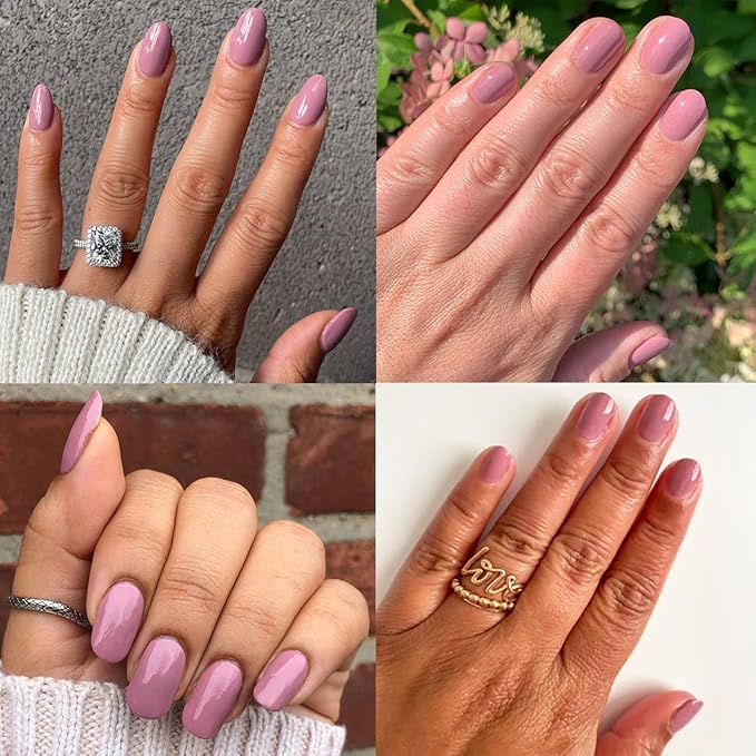 Olive & June Long Lasting Nail Polish | Plump Gel-Like Finish No Lamp Needed Lasts up to 10 days | Salon-Quality Color at Home | 15-Free, Vegan & Cruelty-Free Chip-Resistant Shine | World Lit, Mauve