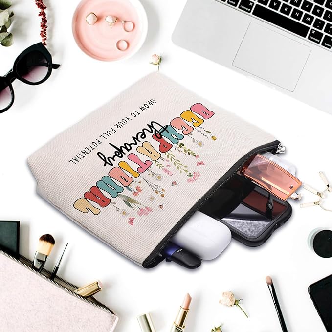Occupational Therapy Gifts Makeup Bag, Gifts For Occupational Therapists, Ot Gifts, Boho Therapist Occupational Therapy Makeup Cosmetic Bag Zipper Pouch Travel Toiletry