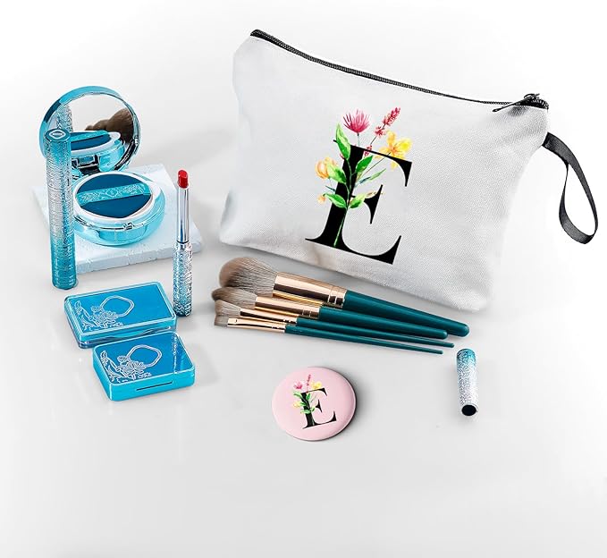 SEAMOON Bridesmaid Proposal Bridal Birthday Unique Gifts for Women Bride Friend Bestie Personalized Travel Make up Cosmetic Bag with Mirror Valentines Mothers Day Christmas Graduation E