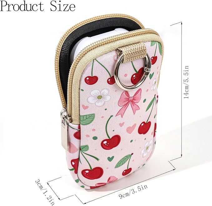COOKOOKY 2 Pack Hand Sanitizer Spray Case Compatible with Touchland, Hand Sanitizer Holder, Mini Zippered Pouch, Small Makeup Bag for Women Friends Girls Gifts Idea