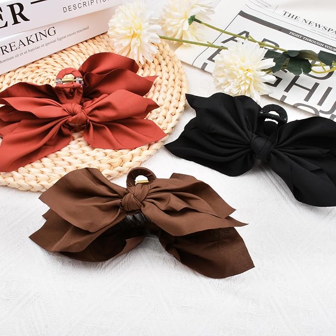 Bow Claw Clips 3PC-C
