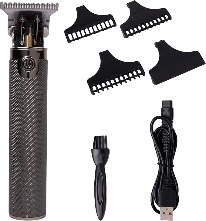 Red by Kiss Hair Trimmer for Men Precision Blade Cordless Trimmer Mens Grooming Kit (Cool Gray)
