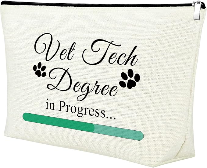 Mxrymvu Vet Tech Student Graduation Gift Makeup Bag Future Veterinarian Gift for Women Veterinary School student Thank You Appreciation Birthday Present Cosmetic Bag