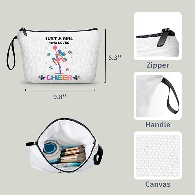 Cheer Makeup Bag, Multicolour, Cheerleader Gift, Travel Organizer