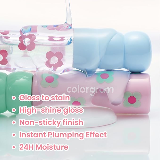 COLORGRAM FRUITY GLASS TINT 11 BUBBLES PINK | Long-Lasting Glossy Lip Tint for Effortless Glow | Radiant, Non-Sticky | Korean Beauty Lip Gloss for Daily Wear