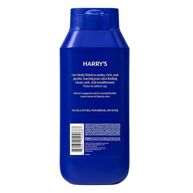 Harry's Men's Body Wash - Stone - (3 Pack) 18 fl oz - Shower Gel for Men - No Parabens, Sulfates, or Dyes