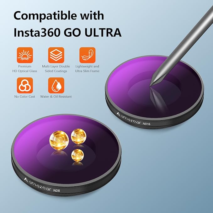 AMAZEAR CPL Filter for Insta360 GO Ultra Accessories, Insta 360 GO Ultra - Image 4
