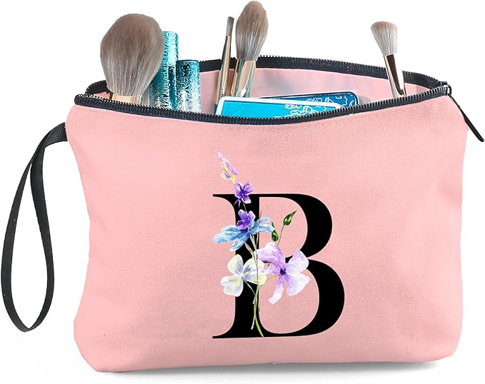 Birthday Inspirational Bridesmaid Proposal Team Small Gifts for Women Mom Aunt Teacher Sister Coworkers Makeup Cosmetic Bag Travel with Mirror Mothers Day Christmas Graduation B
